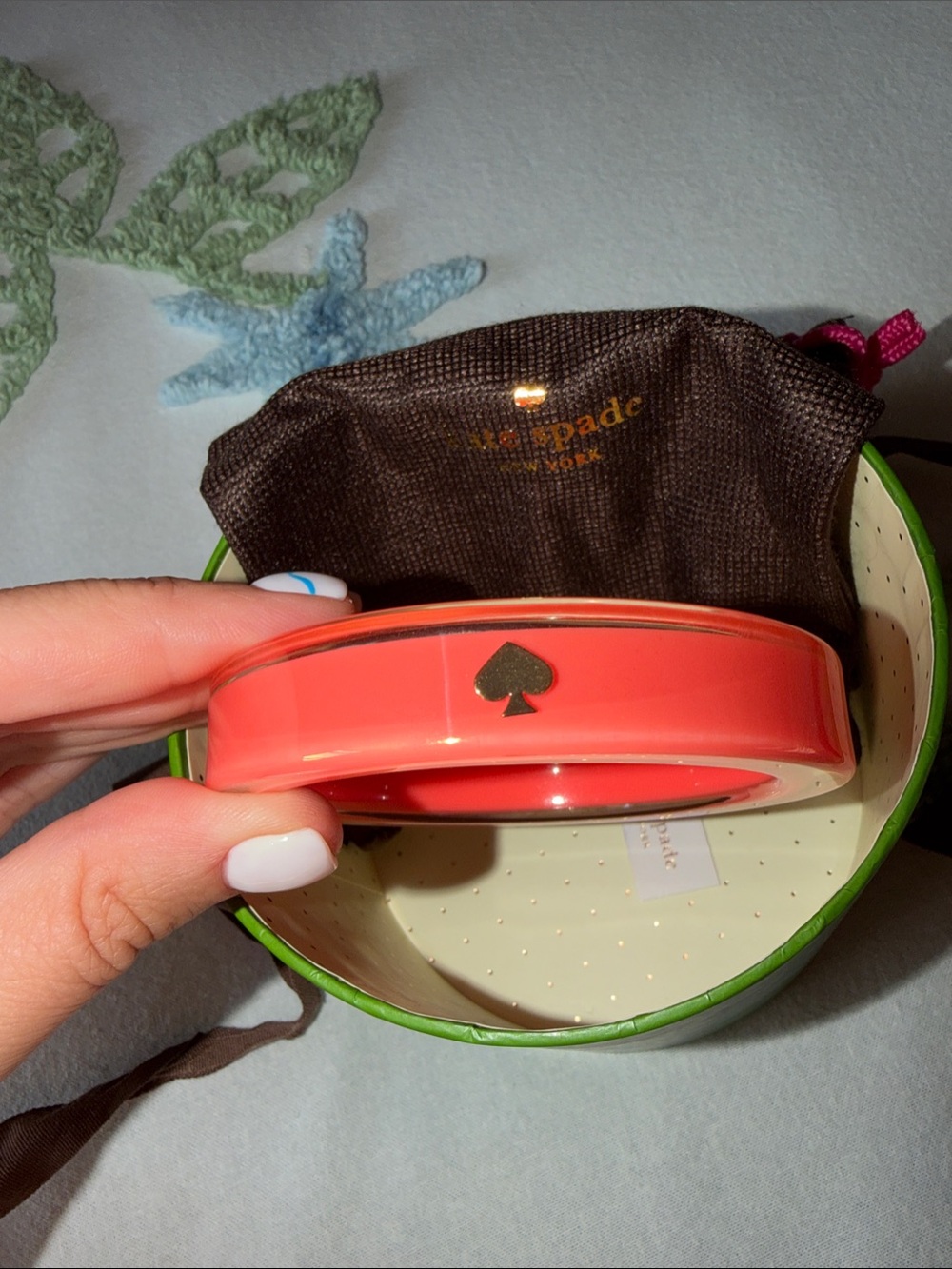 kate spade Coral Pink Blush Bangle including gift box